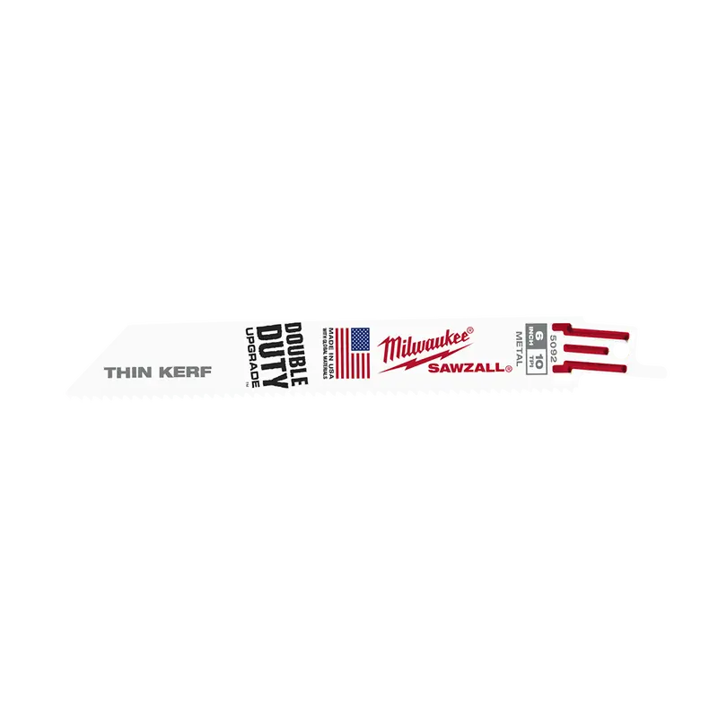 Milwaukee Thin-Kerf Metal-Cutting Reciprocating Saw Blade – 150Mm (6") | 10 Tpi | 5-Pack 1