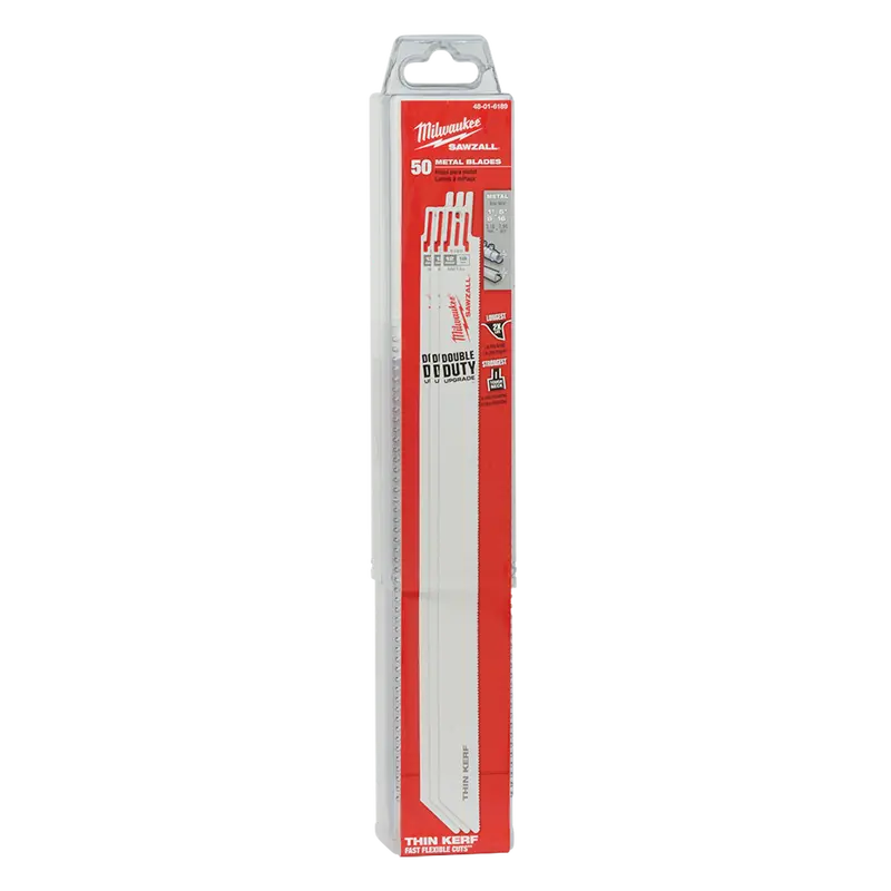 Milwaukee Thin-Kerf Metal-Cutting Reciprocating Saw Blade – 300Mm (12") | 18 Tpi | 50-Pack 1