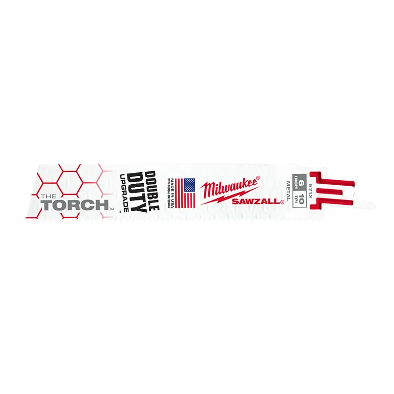 Milwaukee Torch Metal-Demolition Reciprocating Saw Blade – 150Mm (6") | 10 Tpi | 5-Pack 1