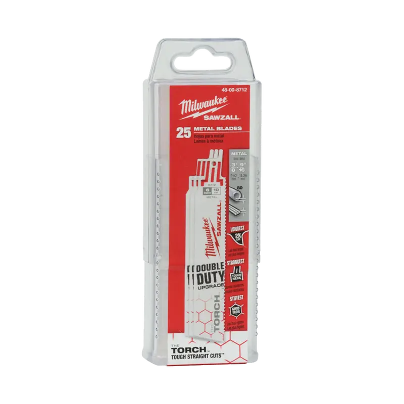 Milwaukee Torch Metal-Demolition Reciprocating Saw Blade – 300Mm (12") | 18 Tpi | 25-Pack 1