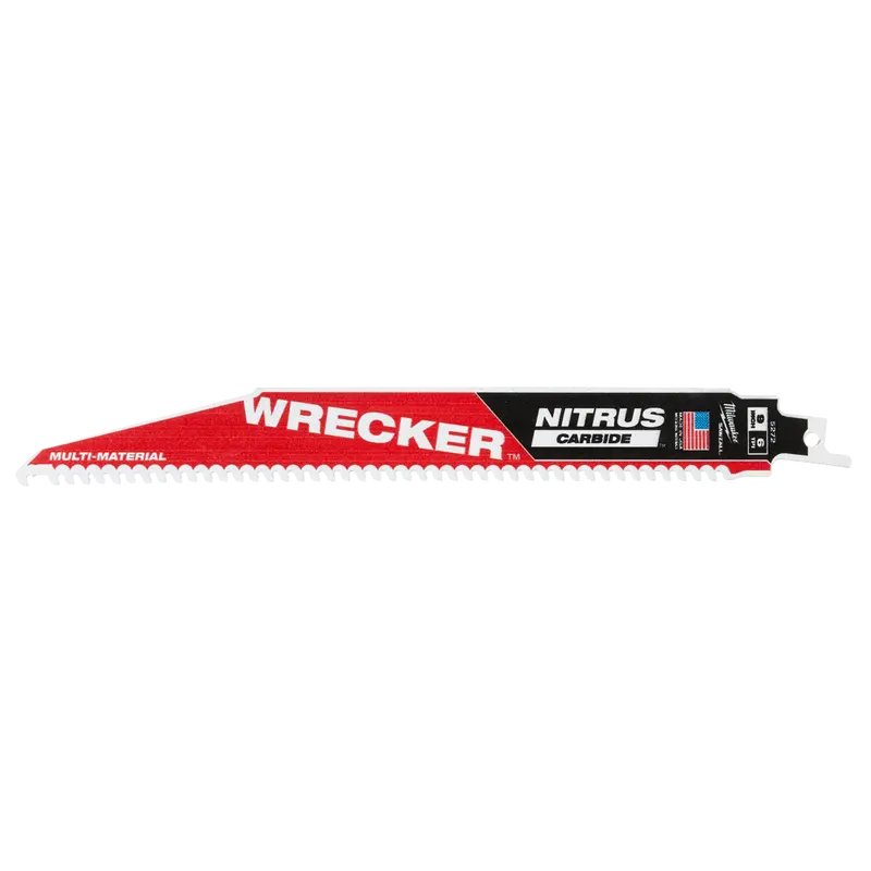Milwaukee Wrecker Demolition Reciprocating Saw Blade – 230Mm (9") | 6 Tpi | Nitrus Carbide Teeth | Single Pack 1