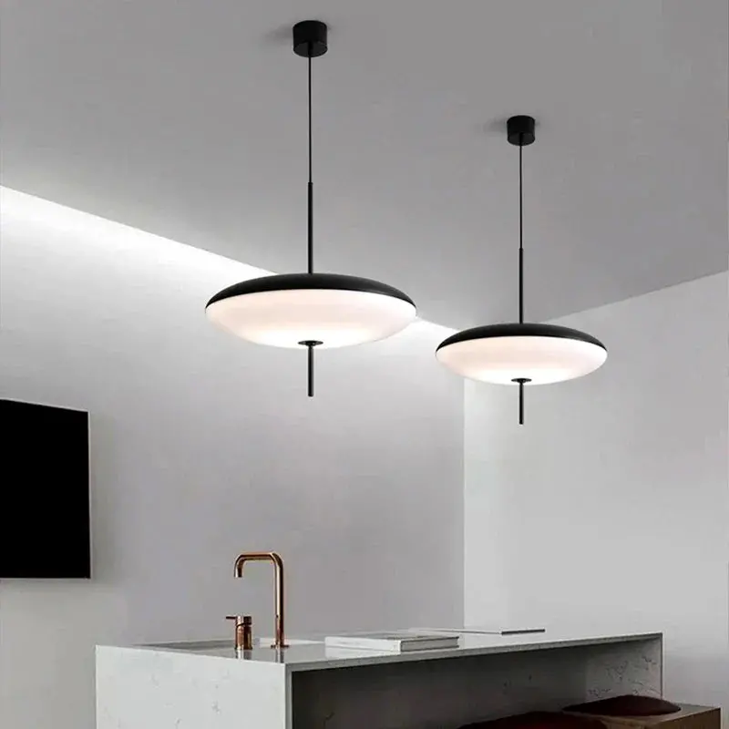 Modern Led Disc Pendant – Slim Circular Fixture With E27 Socket 1