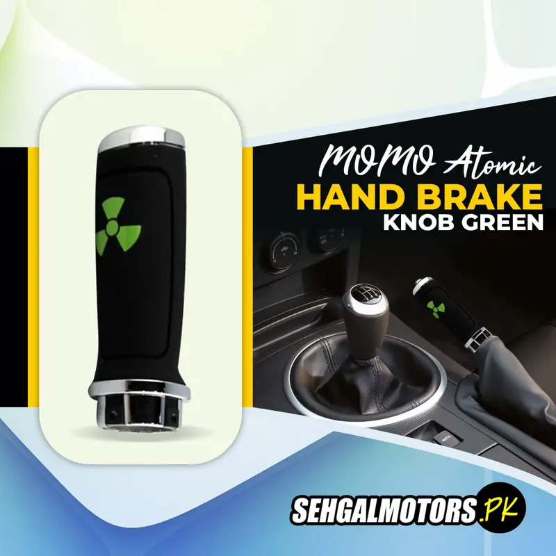 Momo Atomic Green Handbrake Knob – Premium Shift Lever Grip For Manual Transmissions 1