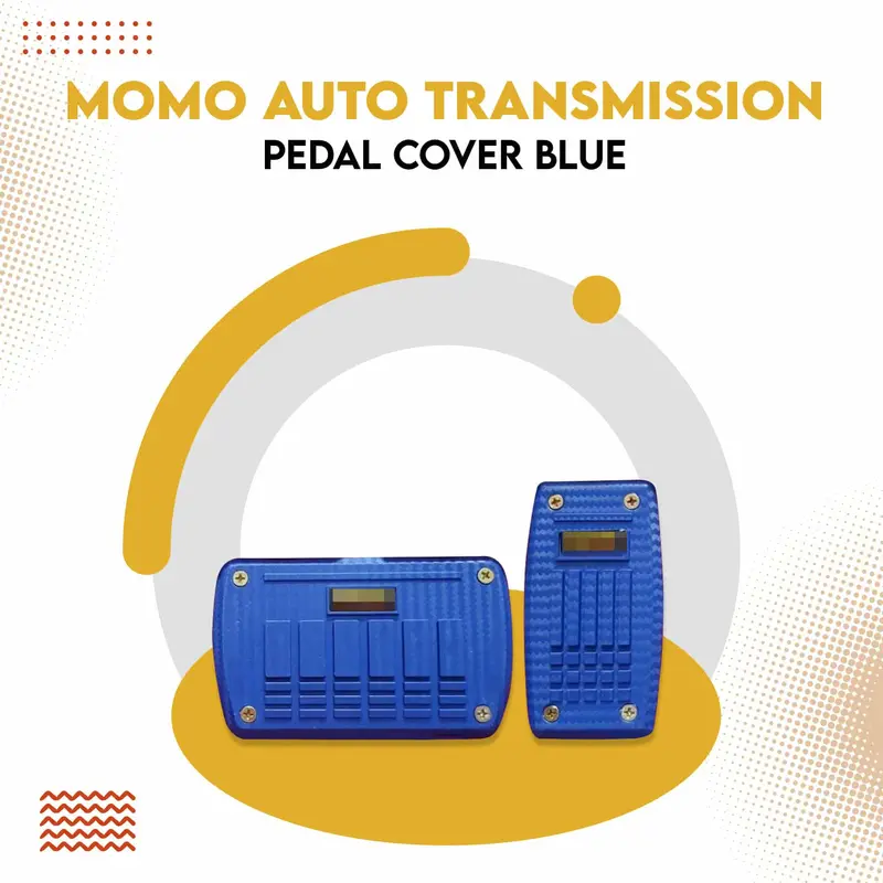 Momo Blue Auto Pedal Covers – Non-Slip Plastic Overlays For Brake & Accelerator 1