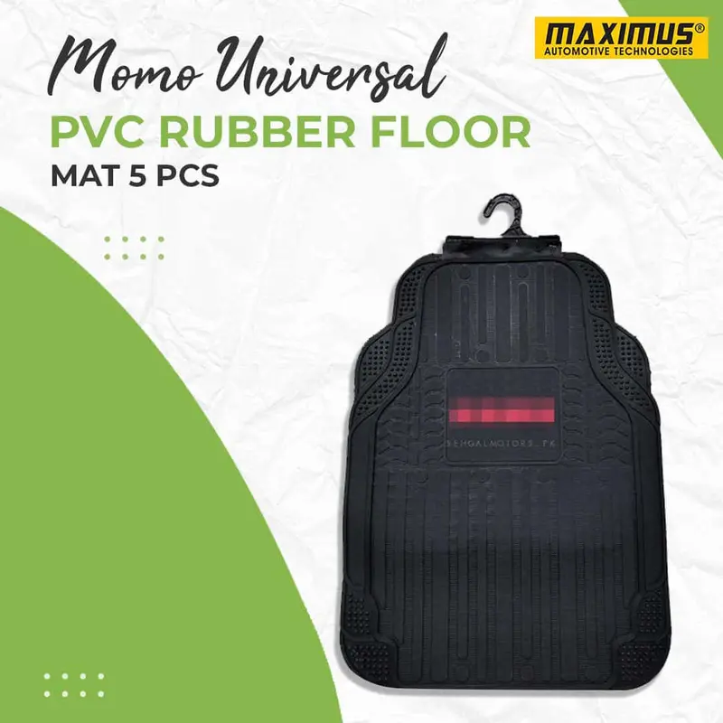 Momo Universal Car Floor Mat Set – 5-Piece Pvc-Rubber Hybrid Interior Protection 1