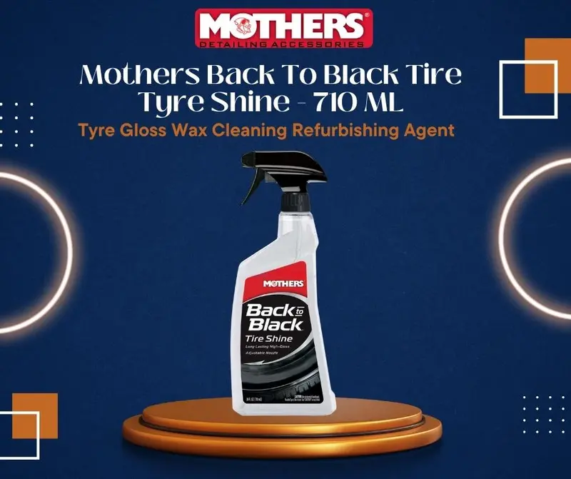 Mothers Back-To-Black Tire Shine Gel – 710 Ml Professional Tyre Gloss & Refurbishing Treatment 1