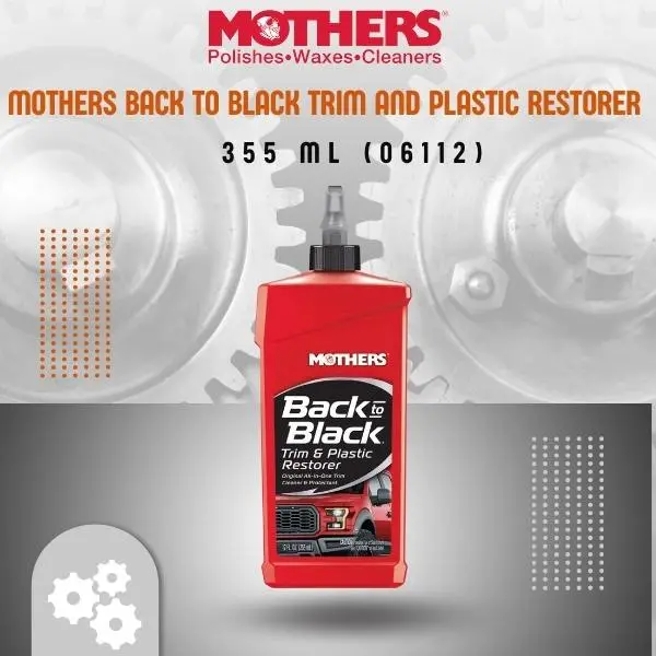 Mothers Back To Black Trim & Plastic Restorer 355Ml – Revitalizing Satin Finish For Faded Exterior Trim 1