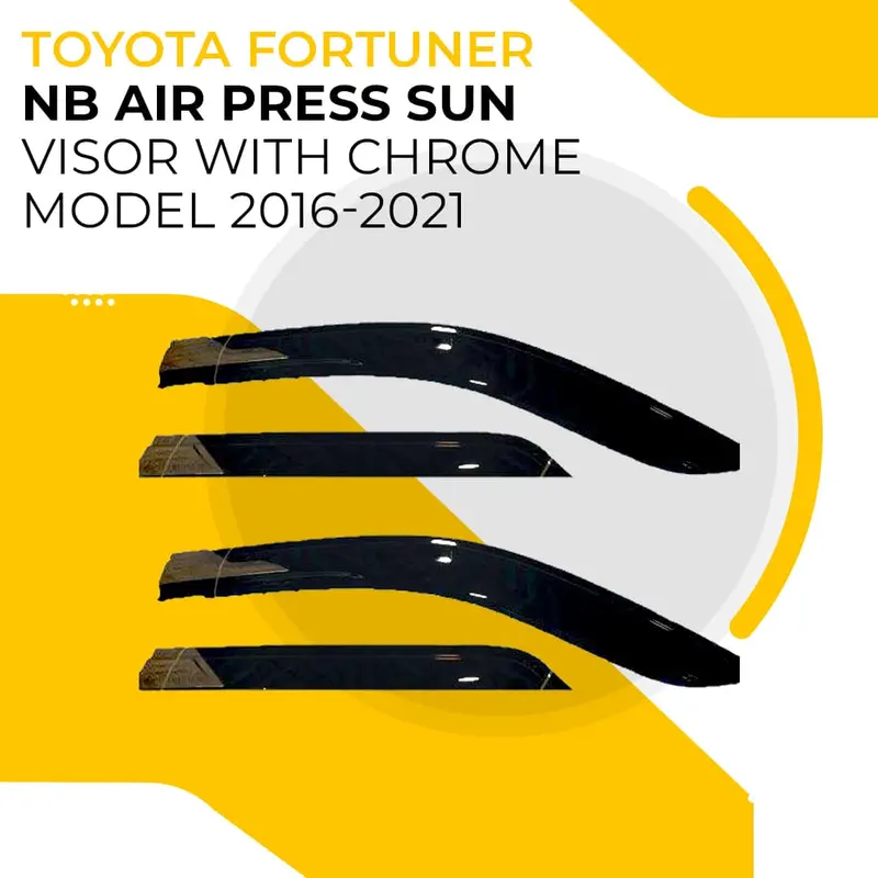 Nb Air Press Sun Visor With Chrome Accents – Premium Fit For Toyota Fortuner (2016–2021) 1