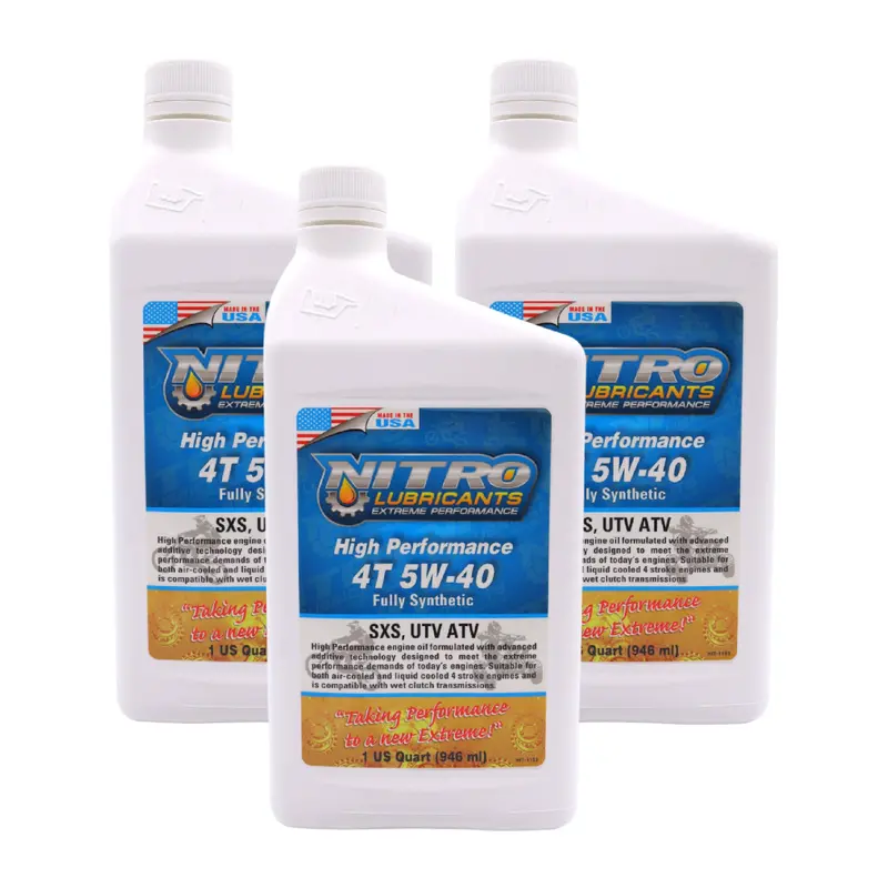 Nitro 5W-40 Semi-Synthetic 4-Stroke Engine Oil – Reliable Protection Across Temperature Ranges – 1 Quart (3-Pack) 1