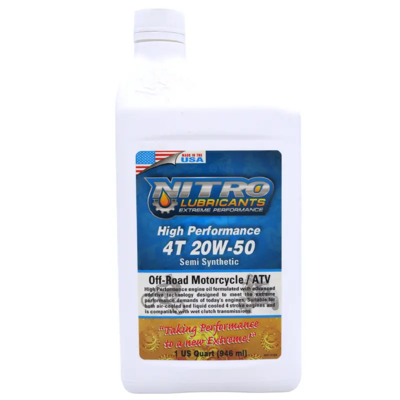 Nitro Lubricants 20W-50 Synthetic Blend Engine Oil – Usa-Made Racing & Marine Engine Lubricant, 1 Quart 1