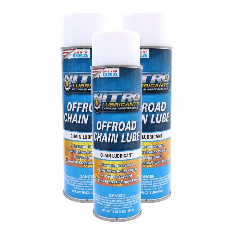 Nitro Lubricants Off-Road Chain Lube — 12 Oz Clinging Foam Formula (3-Pack) 1