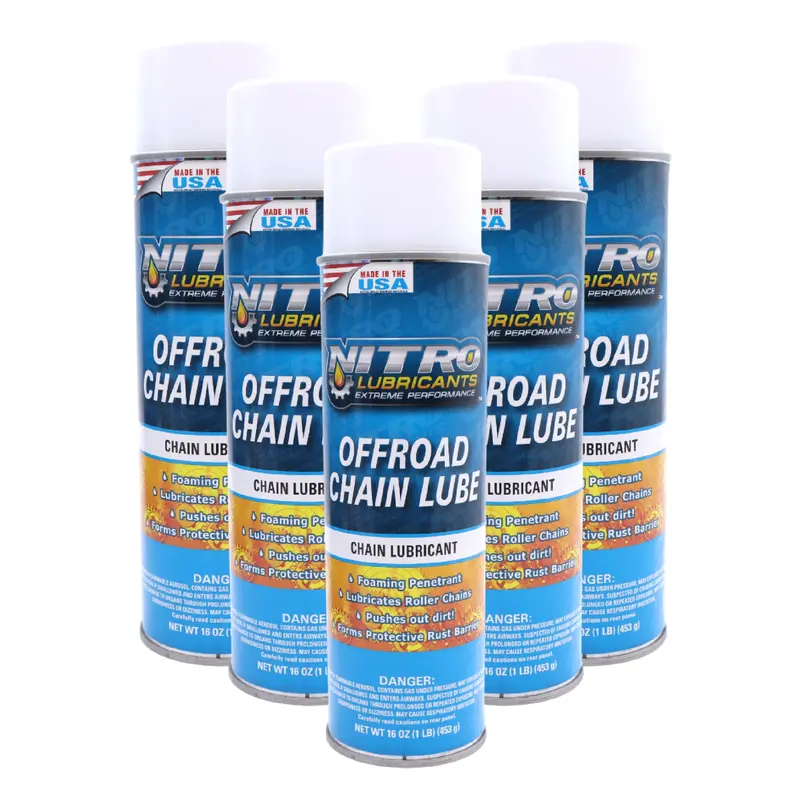 Nitro Lubricants Off-Road Chain Lube — 12 Oz Clinging Foam Formula (5-Pack) 1
