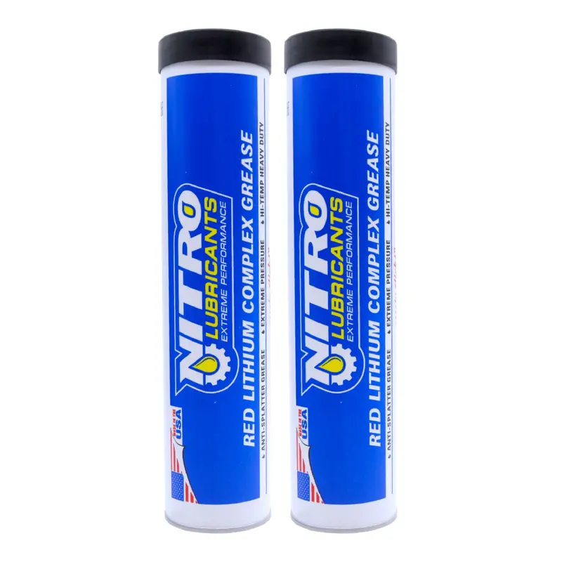 Nitro Lubricants Red Lithium Complex Grease – Heavy-Duty Nlgi #2 Grease For Extreme Conditions, 14 Oz Tube (2-Pack) 1