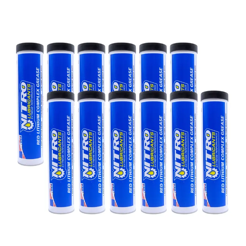 Nitro Lubricants Red Lithium Complex Grease – Heavy-Duty Nlgi #2 Multi-Purpose Grease, 14 Oz Tube (12-Pack) 1