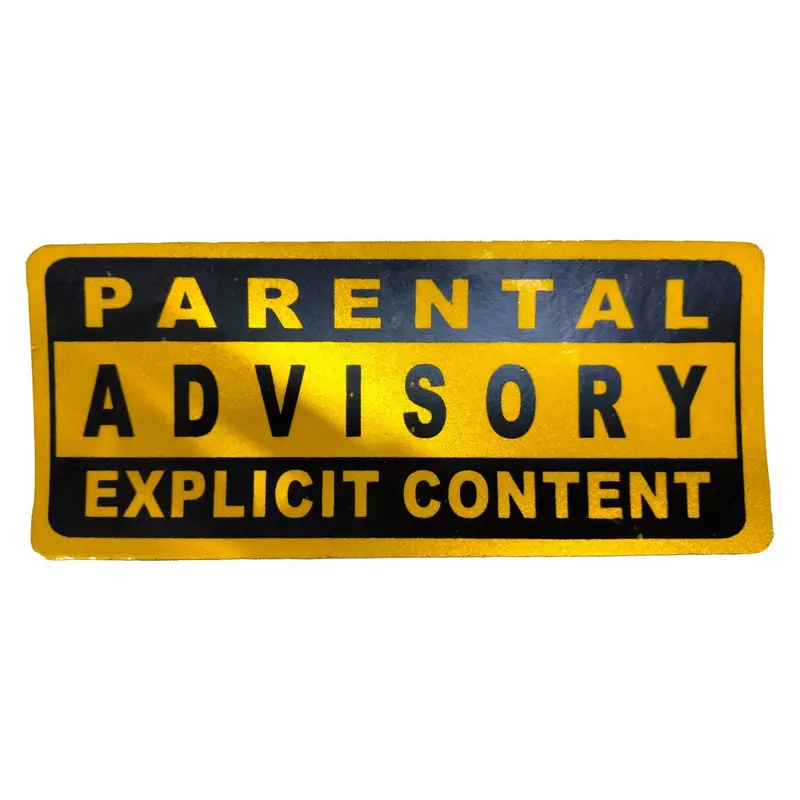 'Parental Advisory: Explicit Content' Decal – Yellow Music-Style Warning Sticker 1