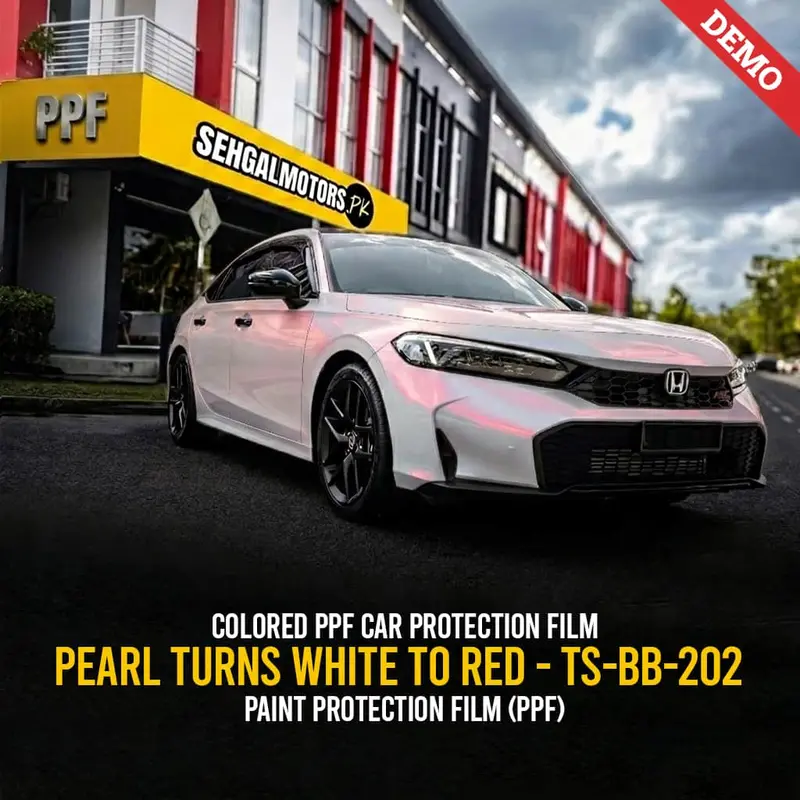 Pearl-Effect Color-Changing Ppf Film – White-To-Red Chroma Shift (Ts-Bb-202) 1