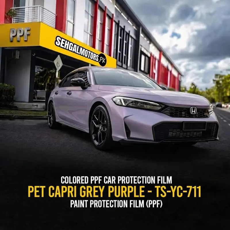 Pet Capri Grey-Purple Colored Ppf – Ts-Yc-711 High-Gloss Paint Protection Film 1