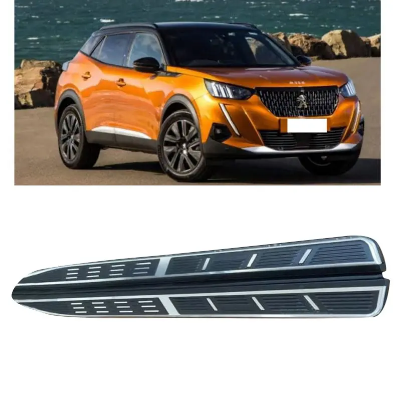 Peugeot 2008 Side Step Rails – Matte Black Foot Assist Bars (2022–2025) 1