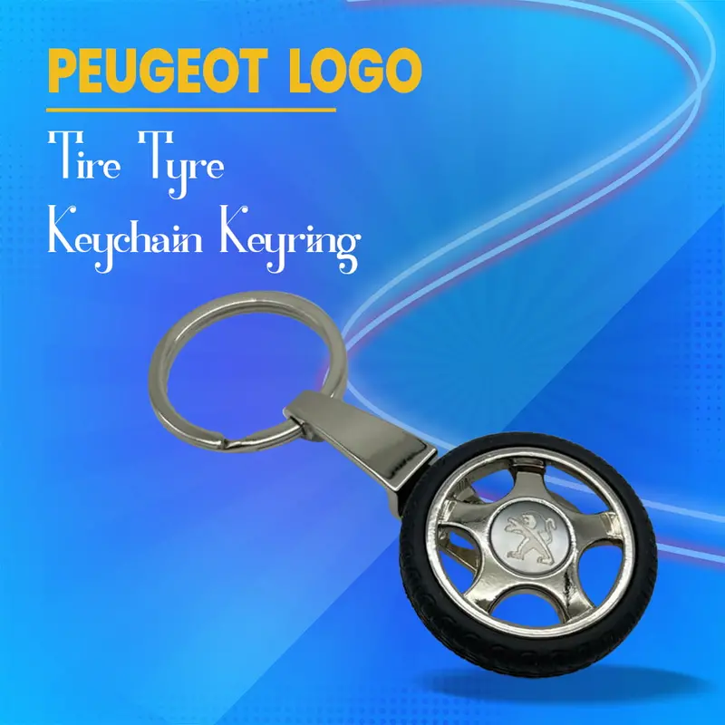 Peugeot Tire-Themed Keyring With Distinctive Brand Logo 1
