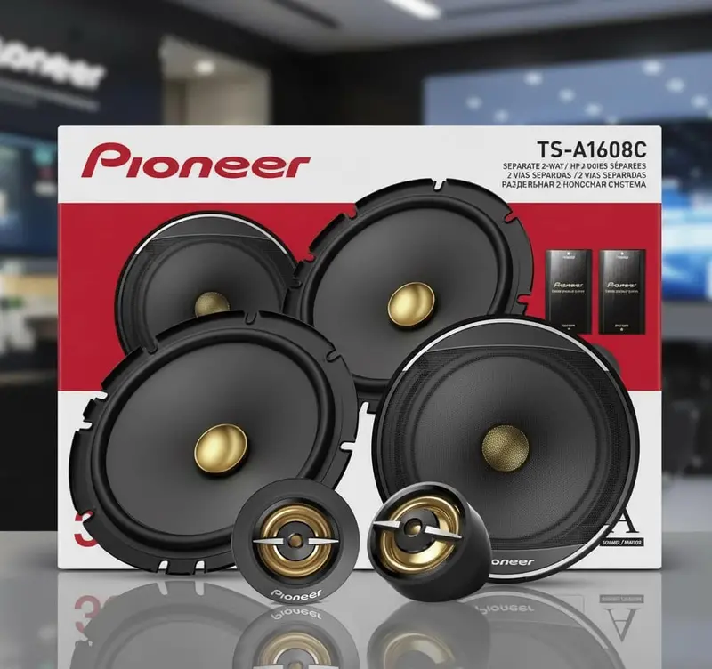 Pioneer Ts-A1608C 6.5-Inch 2-Way Coaxial Car Speaker – 80W Rms, High-Fidelity Audio 1