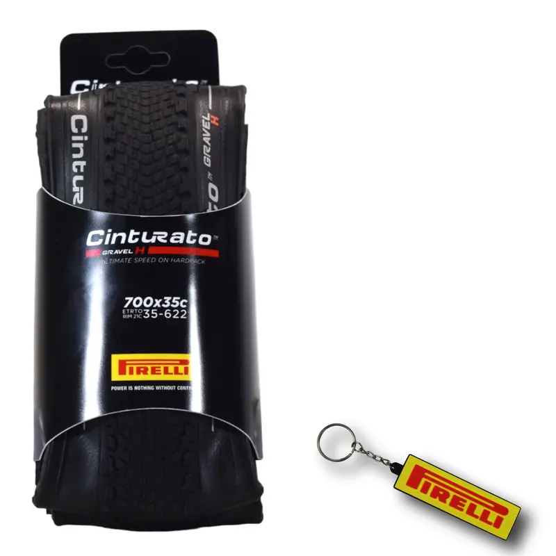 Pirelli Cinturato Gravel H Tlr 700×35C Tubeless-Ready Tire – 35-622, Speedgrip Compound, Clincher With Keychain 1