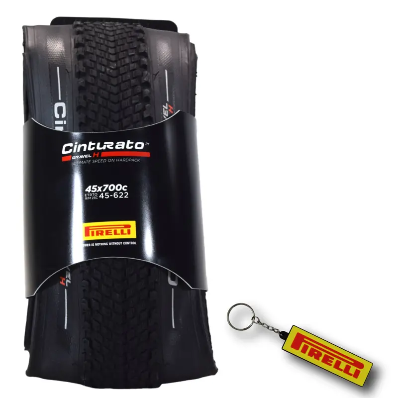 Pirelli Cinturato Gravel H Tlr 700×45C Tubeless-Ready Tire – 45-622, Speedgrip Compound, Clincher Design With Keychain 1