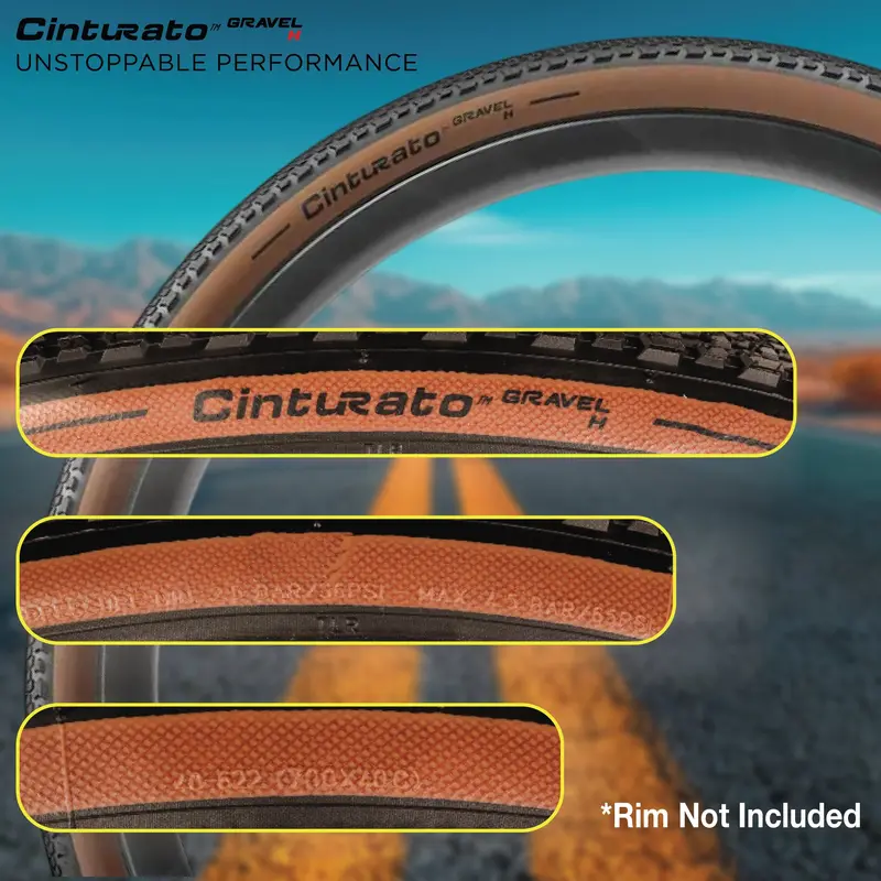Pirelli Cinturato Gravel H Tlr Classic 700×40C Tubeless-Ready Tire – 40-622, Speedgrip Compound, Glossy Finish 1