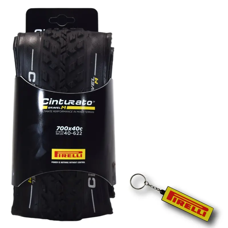 Pirelli Cinturato Gravel M Tlr 700×40C (40-622) – Lightweight, Tubeless-Ready Gravel Tire Featuring Speedgrip Compound & Keychain 1