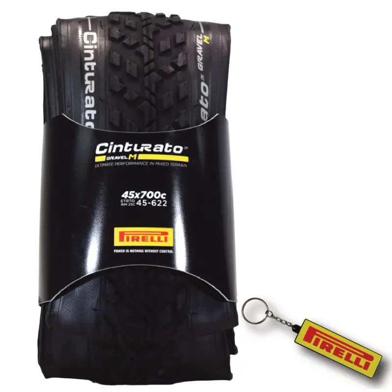 Pirelli Cinturato Gravel M Tlr 700×45C (45-622) – Versatile Tubeless-Ready Gravel Tire With Speedgrip Compound & Keychain 1