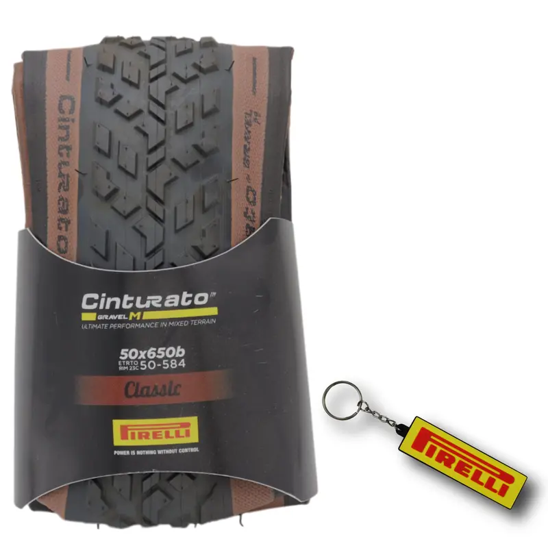 Pirelli Cinturato Gravel M Tlr Classic Road Tire – 650×50C (50-584), Tubeless-Ready, Speedgrip Compound, W/Keychain 1