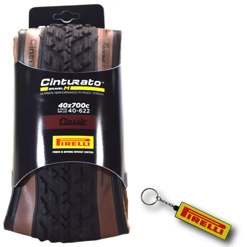 Pirelli Cinturato Gravel M Tlr Classic Road Tire – 700×40C (40-622), Tubeless-Ready, Speedgrip Compound, W/Keychain 1