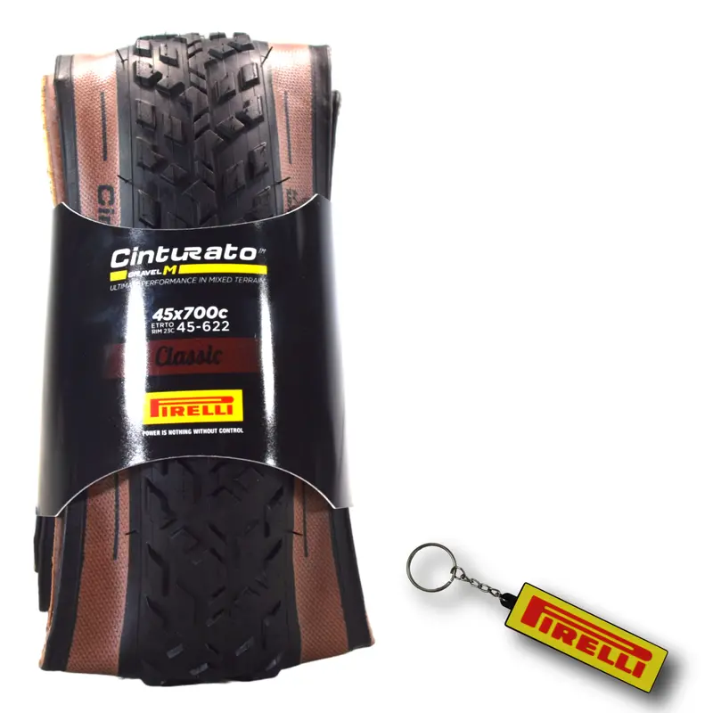 Pirelli Cinturato Gravel M Tlr Classic Road Tire – 700×45C (45-622), Tubeless-Ready, Speedgrip Compound, W/Keychain 1