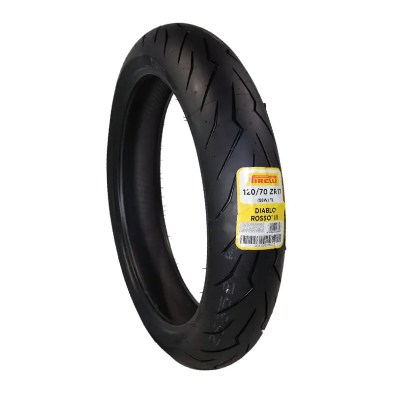 Pirelli Diablo Rosso Iii 120/70Zr17 58W Front Motorcycle Tire – Precision Front-End Control, Wet/Dry Confidence, Includes Keychain 1