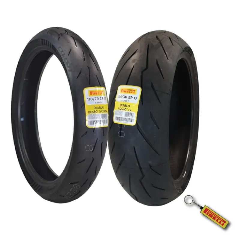 Pirelli Diablo Rosso Iv Dual-Tire Kit – Sport-Oriented Front/Rear Combo With Keychain 1