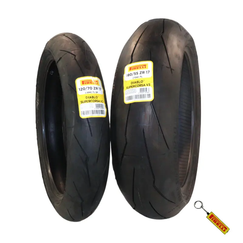 Pirelli Diablo Supercorsa V3 Front & Rear Tire Set – 120/70Zr17 & 180/55Zr17 Racing Combo 1