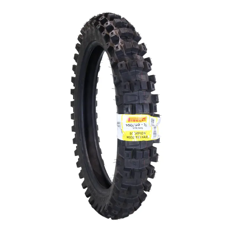 Pirelli Mx32 Mid-Hard Rear Motorcycle Tire – 100/90-19 57M Bias-Tube Type 1
