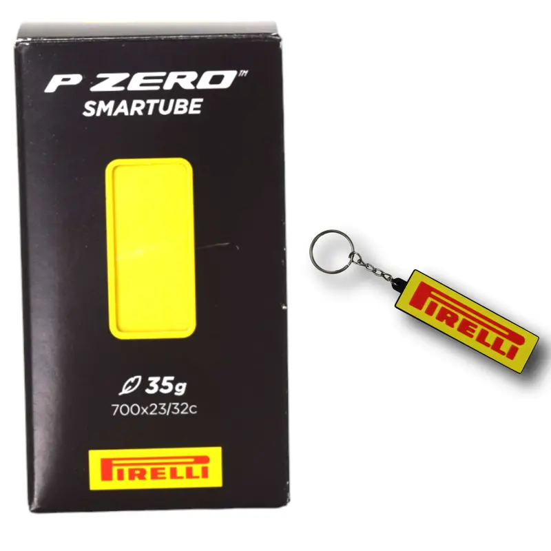 Pirelli P Zero Smartube Road Bike Inner Tube – 23/32-622, Presta 60Mm Valve – Lightweight, Durable, And Puncture-Resistant (Single Tube W/ Keychain) 1