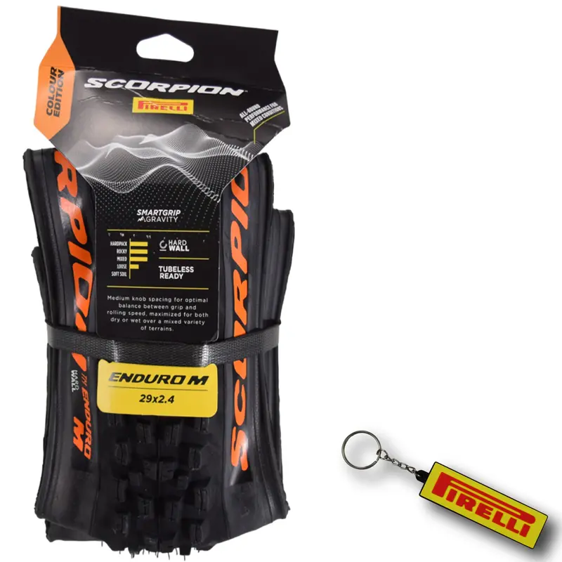 Pirelli Scorpion Enduro M Orange Tubeless Mtb Tire – 29×2.4", Hardwall 60 Tpi, Color-Accented All-Terrain Trail Tire 1