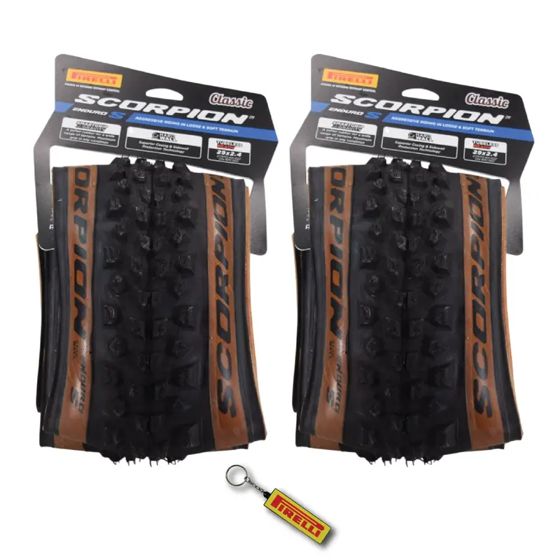 Pirelli Scorpion Enduro S Classic Tan 29X2.4 Mtb Tire (2-Pack) – 60Tpi Cross-Country Tire With Rugged Hard-Wall Construction And Keychain Included 1