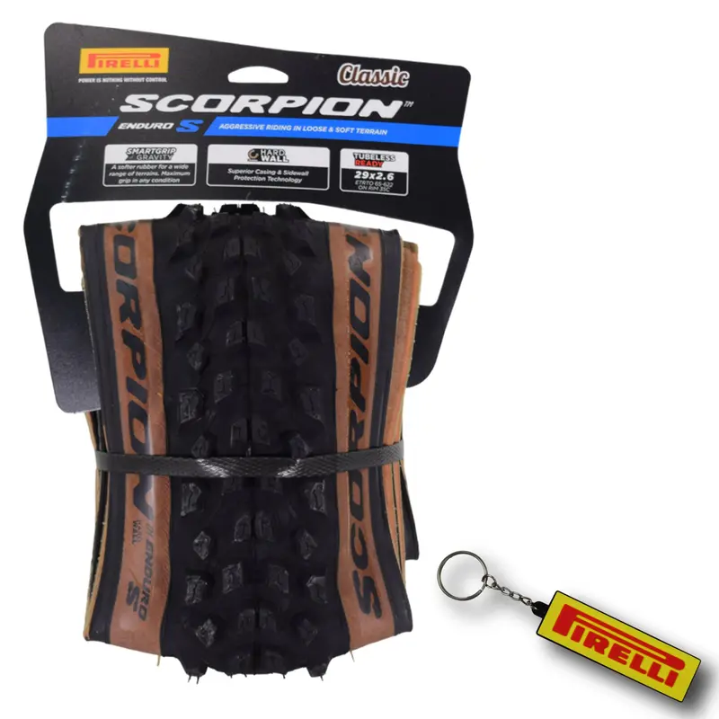 Pirelli Scorpion Enduro S Tan 29×2.6 (65-622) – Wide-Profile Enduro Tire With 60Tpi & Hard-Wall Casing + Keychain 1