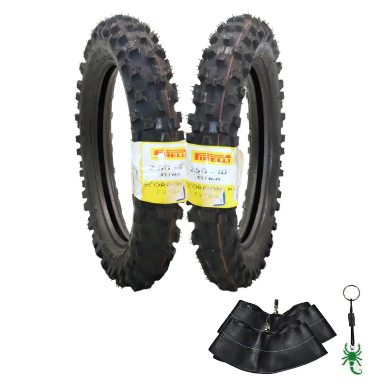 Pirelli Scorpion Mx Extra J Front Pit Bike Tire (2.50-10, 33J) – Tube-Type Motocross Tire Pack (2) For Superior Traction & Pit Track Durability 1