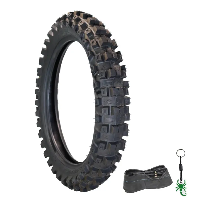 Pirelli Scorpion Mx32 Mid-Hard Rear Tire – 110/90-19, 62M Load Index, Bias-Ply Off-Road Motorcycle Tire With Tube & Bonus Keychain 1
