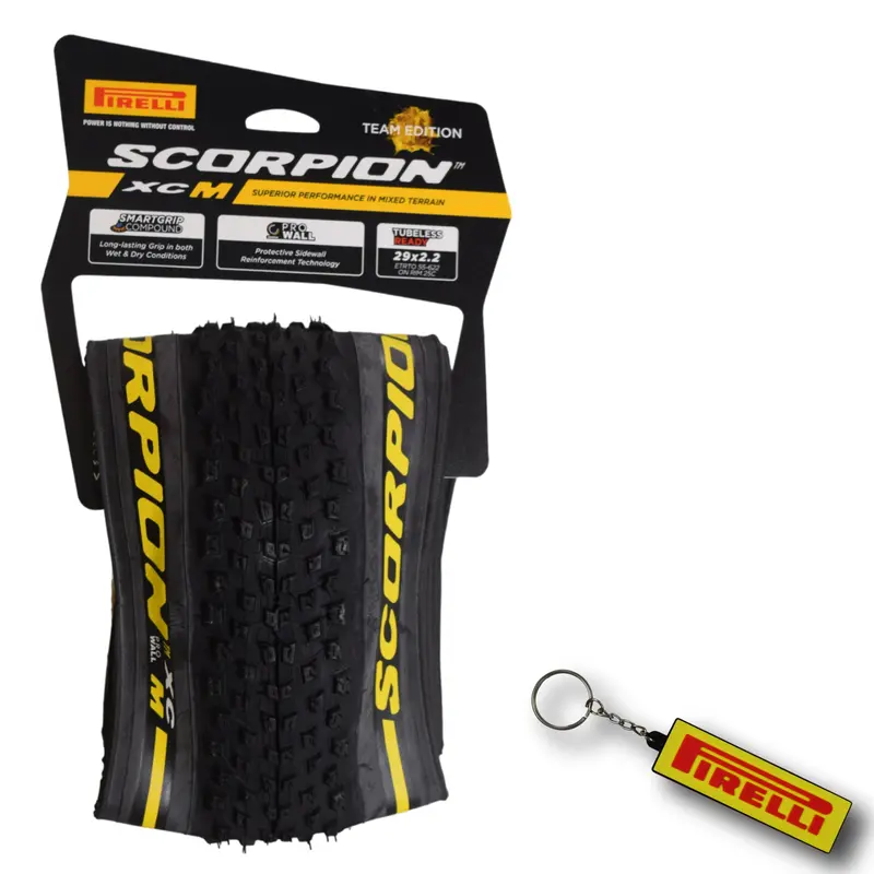 Pirelli Scorpion Trail M Yellow Label 29×2.4 Tubeless-Compatible Mtb Tire (60-622) – All-Terrain Trail Performance, Prowall Reinforcement & Keychain Included (2-Pack) 1