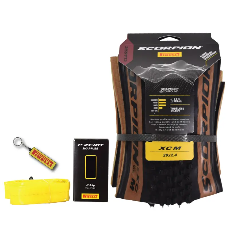 Pirelli Scorpion Xc M Classic Mtb Tire & Smartube Combo – 29×2.4", 120 Tpi, Prowall Casing For Hardpack & Mixed Terrain (2-Pack) 1
