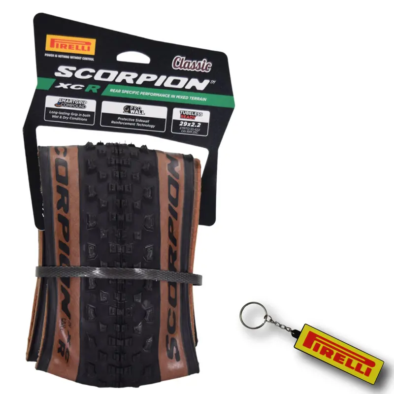 Pirelli Scorpion Xc R Mtb Tire – 29×2.2 (55-622), Tan Sidewall, 60Tpi Prowall Casing For Hardpack & Trail Riding 1
