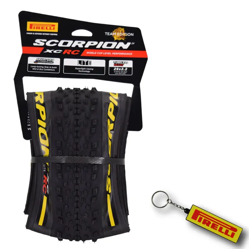 Pirelli Scorpion Xc Rc Lite 29×2.2 (55-622) Tubeless-Ready Mtb Tire – Optimized For Natural, Hardpacked & Loose Xc Terrain, 120Tpi Lite Casing With Keychain 1