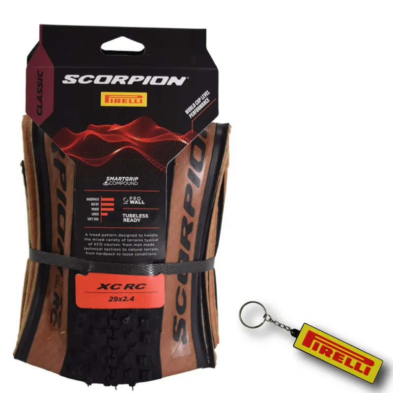 Pirelli Scorpion Xc Rc Tan Label 29×2.4 (60-622) – 120Tpi Mtb Tire With Prowall Casing For Natural, Hardpack & Loose Terrain 1