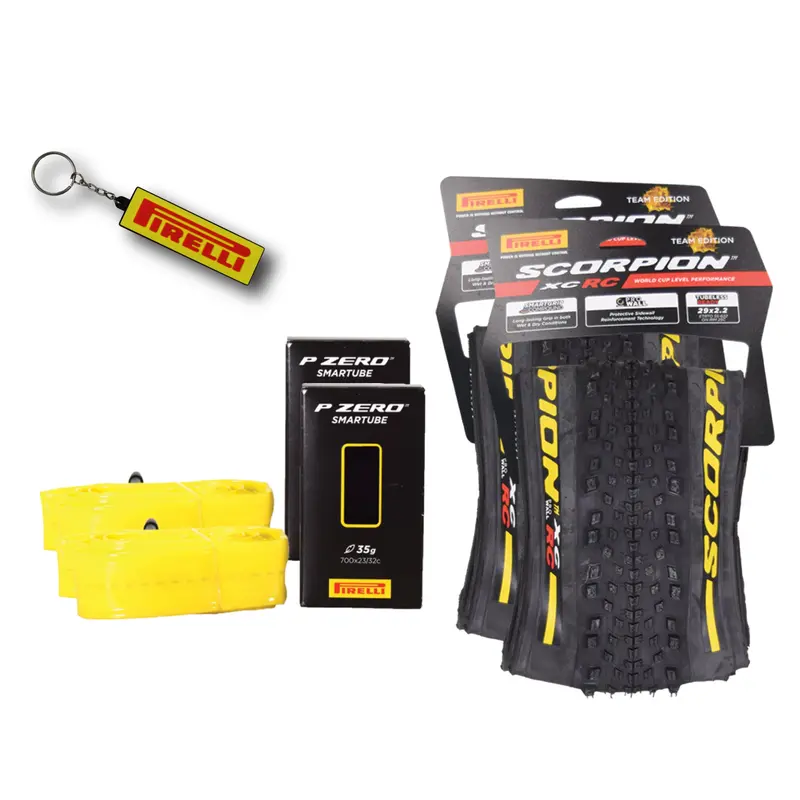 Pirelli Scorpion Xc Rc Yellow Label 29×2.2 Mtb Tire + Smartube Set – 55-622, 120Tpi Prowall Casing For Xc Racing 1
