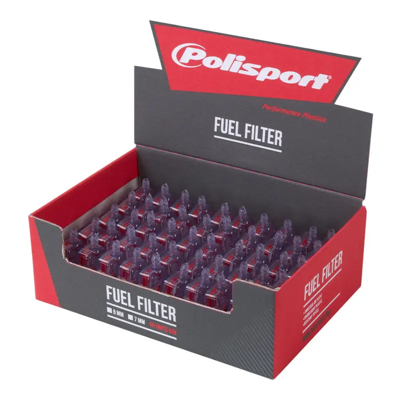 Polisport 6Mm In-Line Fuel Filter (50-Pack) – Clear Compact Design For 2-Stroke Dirt Bikes, Blocks Contaminants & Enhances Engine Reliability 1