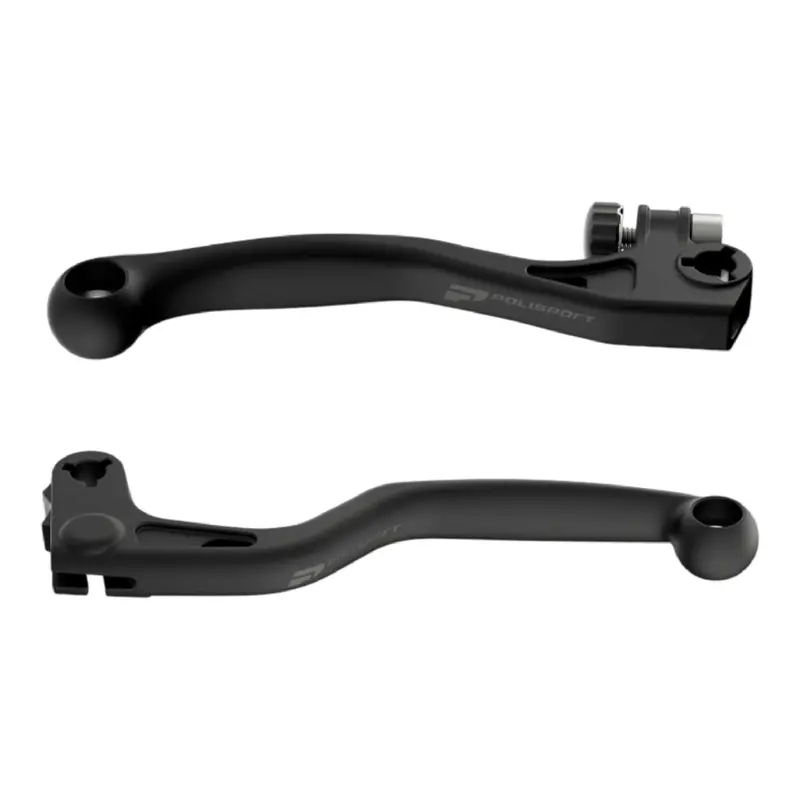 Polisport Apt Unbreakable Brake & Clutch Lever Kit – Honda Cr125R/Cr250R (2004–2007), Apt Composite, Stainless Strip, Cnc Adapter, Bendable, Black 1